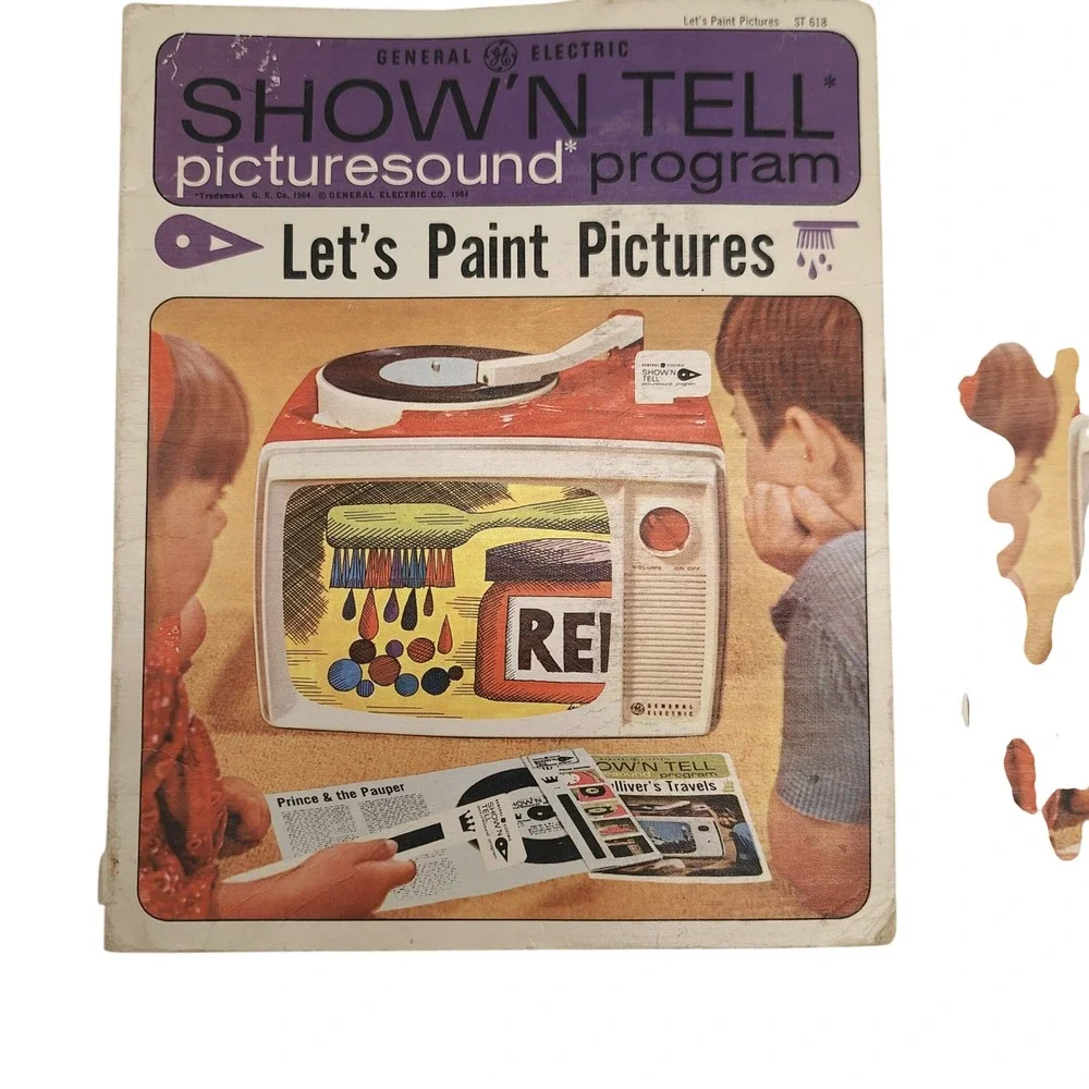 Vintage GE Show'N Tell Picturesound Program Disney Mickey Bambi Lot of 5 1960s